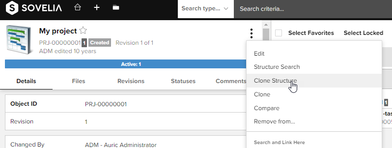 clone structure tool