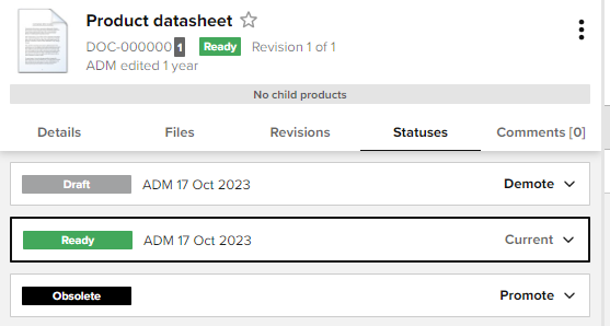 Document management version control Sovelia Core