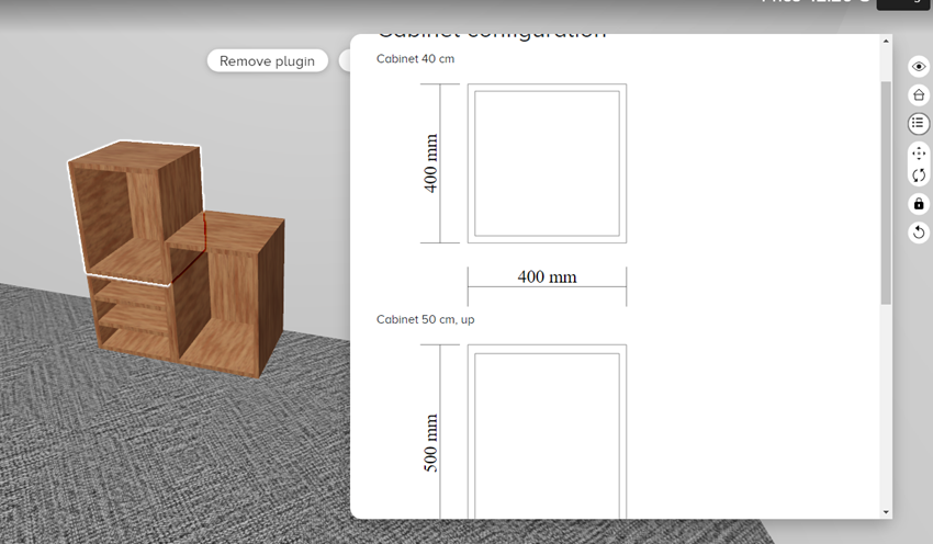 2D view on top of 3D view in Sovelia Configurator 9.7