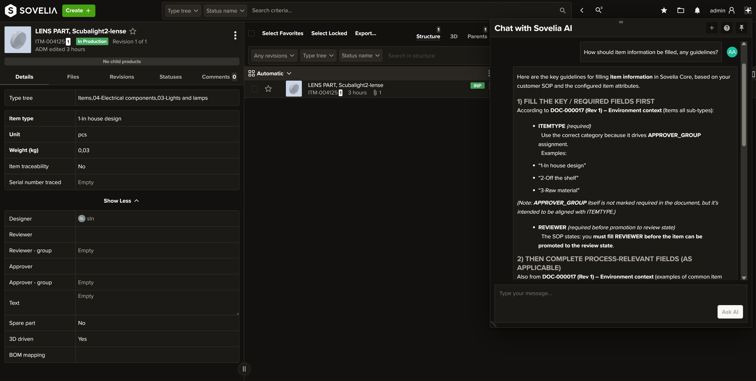 Sovelia AI Helper and customer-specific documentation